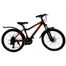 Подростковый велосипед 24 CONRAD EMDEN 3.0 MD Matt Black/Orange  (2021)