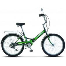 Складной велосипед Stels Pilot 750 цвет: Черно-зеленый